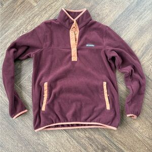 Columbia Maroon Fleece with Peach Trim